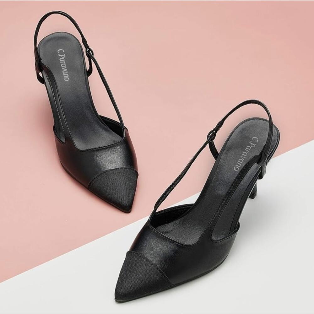 C.Paravano Slingback Pumps I Slingback Heels for Women Size 38